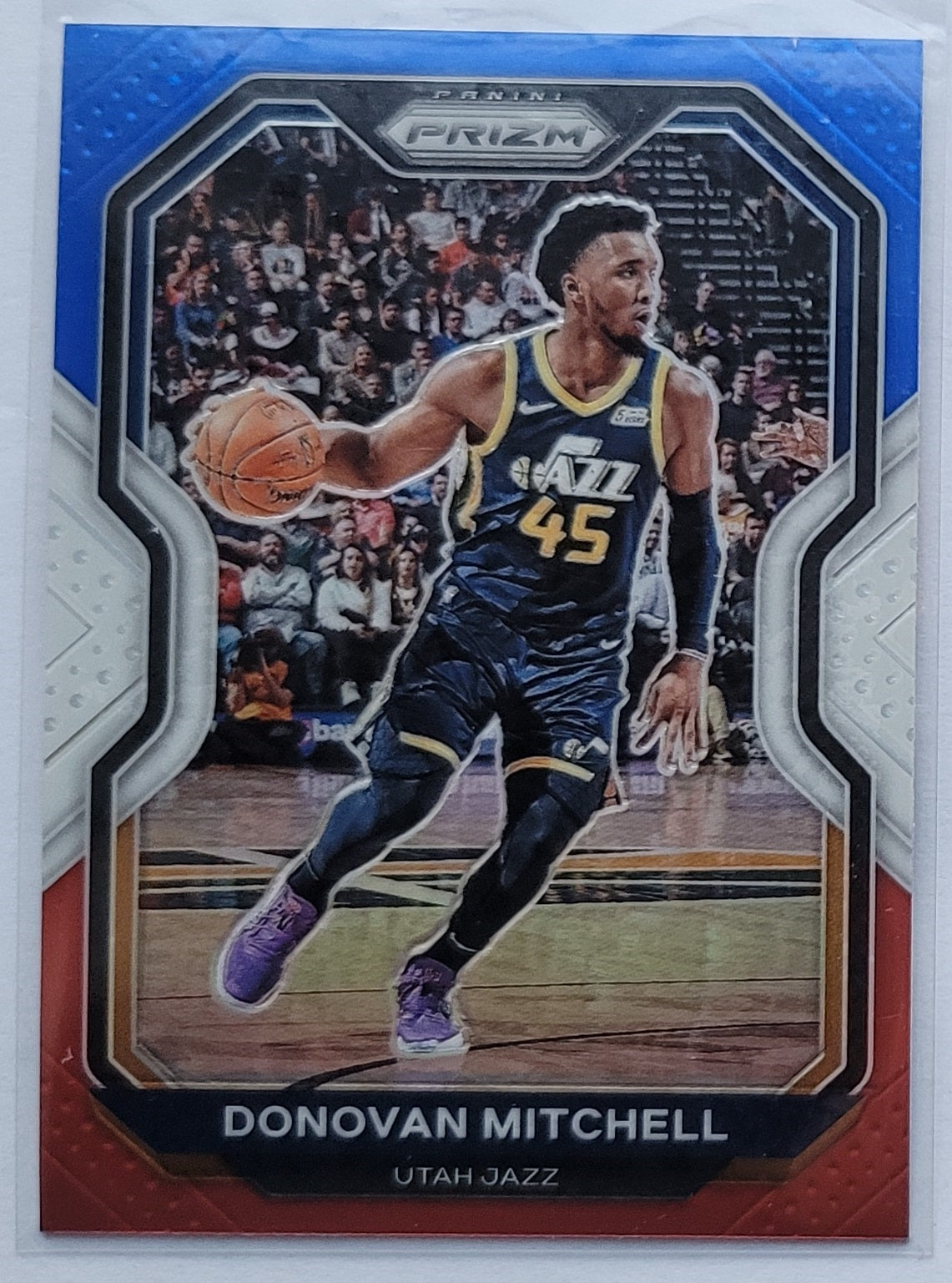 Donovan Mitchell - 2020-21 Panini Prizm Prizms Red White and Blue #67