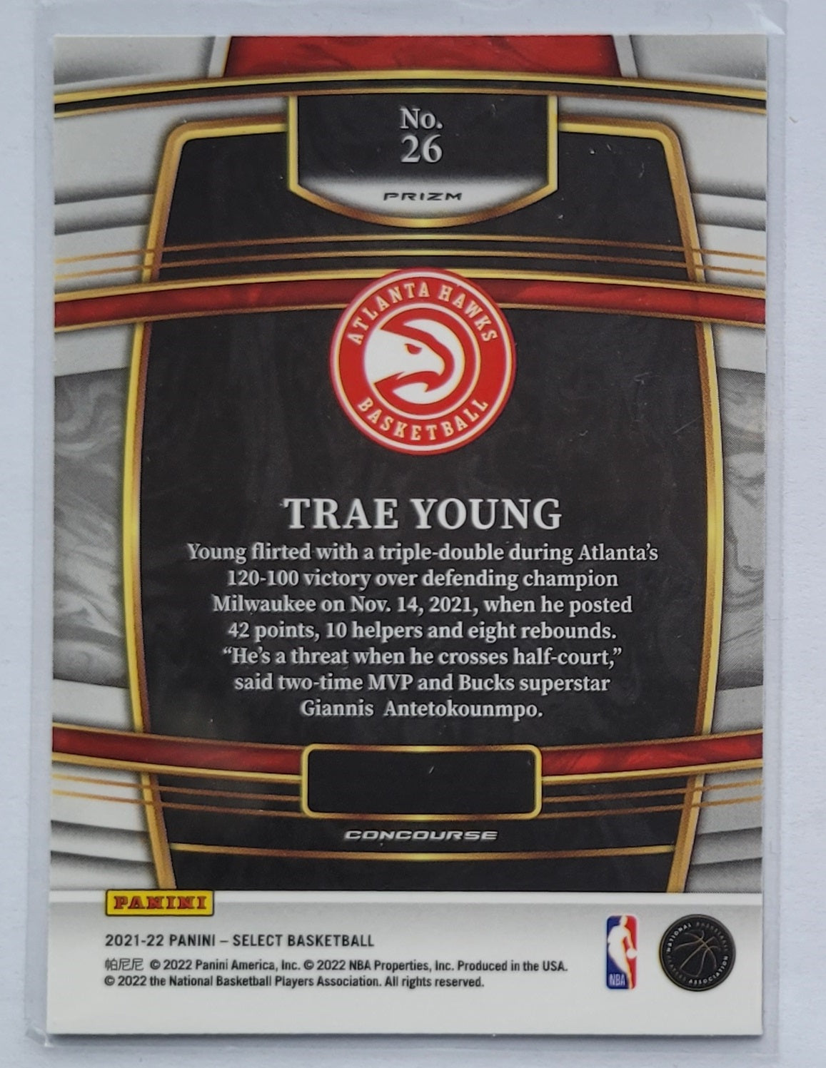 Trae Young - 2021-22 Select Prizms Blue #26