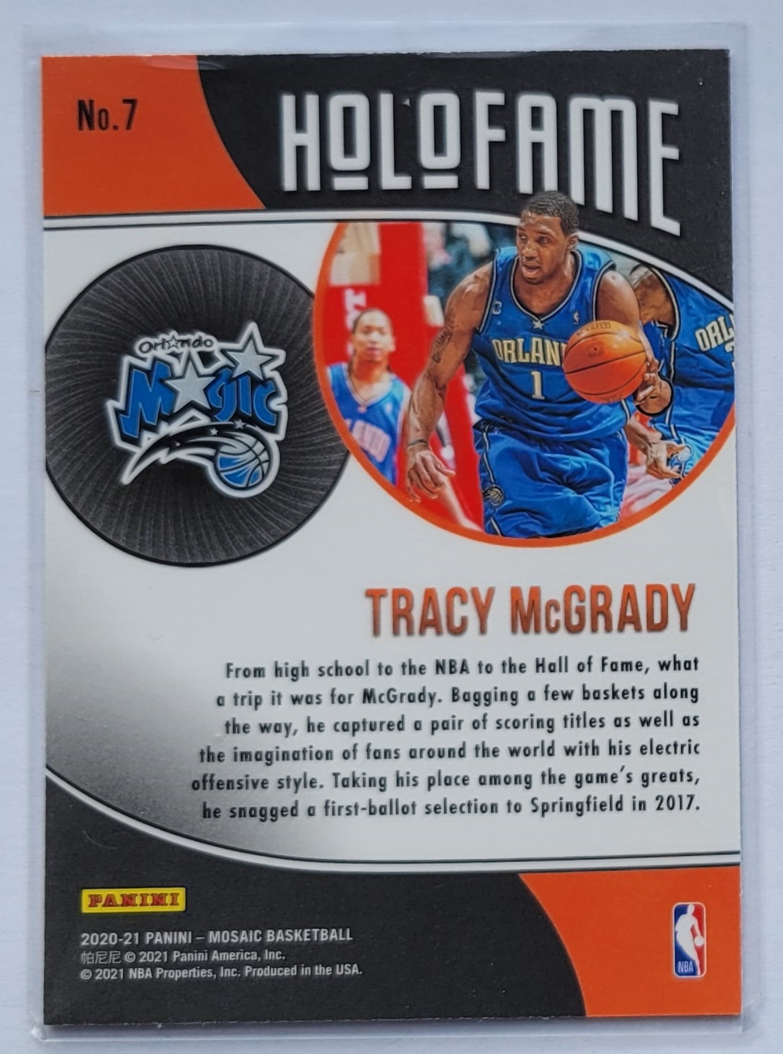 Tracy McGrady - 2020-21 Panini Mosaic HoloFame #7