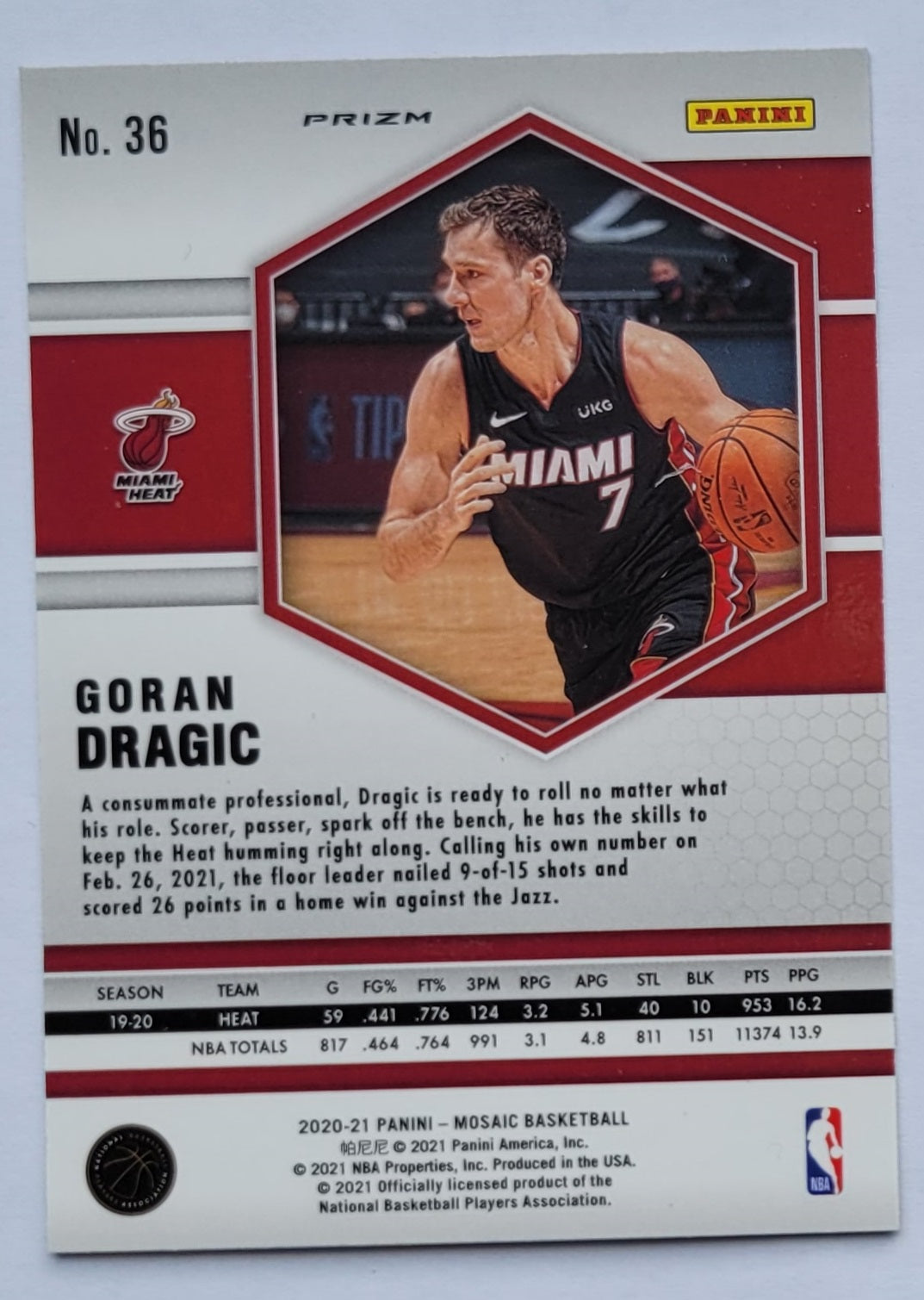 Goran Dragic - 2020-21 Panini Mosaic Mosaic Reactive Orange #36