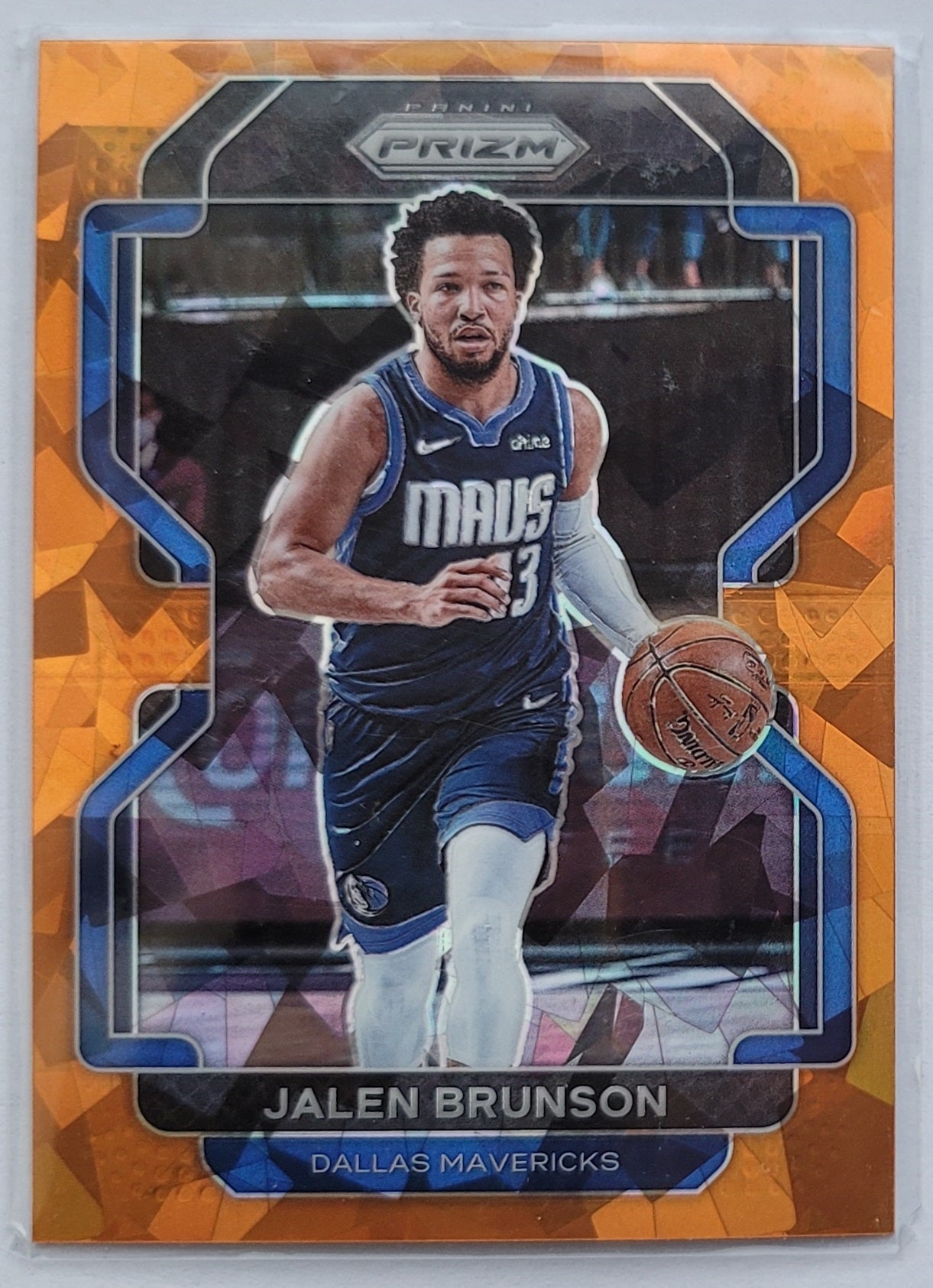 Jalen Brunson - 2021-22 Panini Prizm Prizms Orange Ice #144