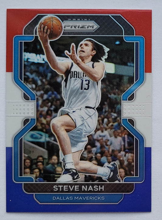 Steve Nash - 2021-22 Panini Prizm Prizms Red White and Blue #264