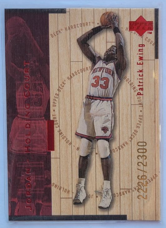 Patrick Ewing / Michael Jordan - 1998 Upper Deck Hardcourt Jordan Holding Court Red #J18 - 2226/2300