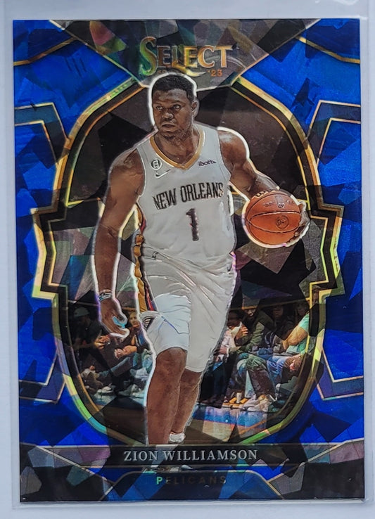 Zion Williamson - 2022-23 Select Prizms Blue Cracked Ice #24