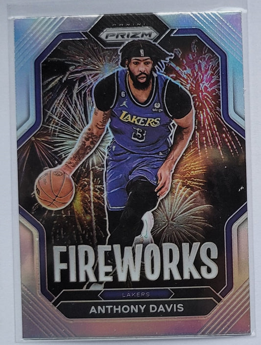 Anthony Davis - 2022-23 Panini Prizm Fireworks Prizms Silver #12