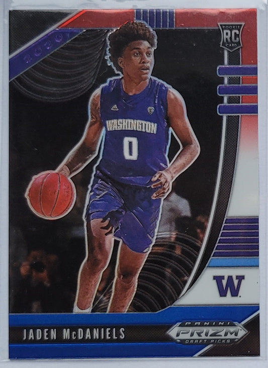 Jaden McDaniels - 2020-21 Panini Prizm Draft Picks Prizms Red White and Blue #51 RC