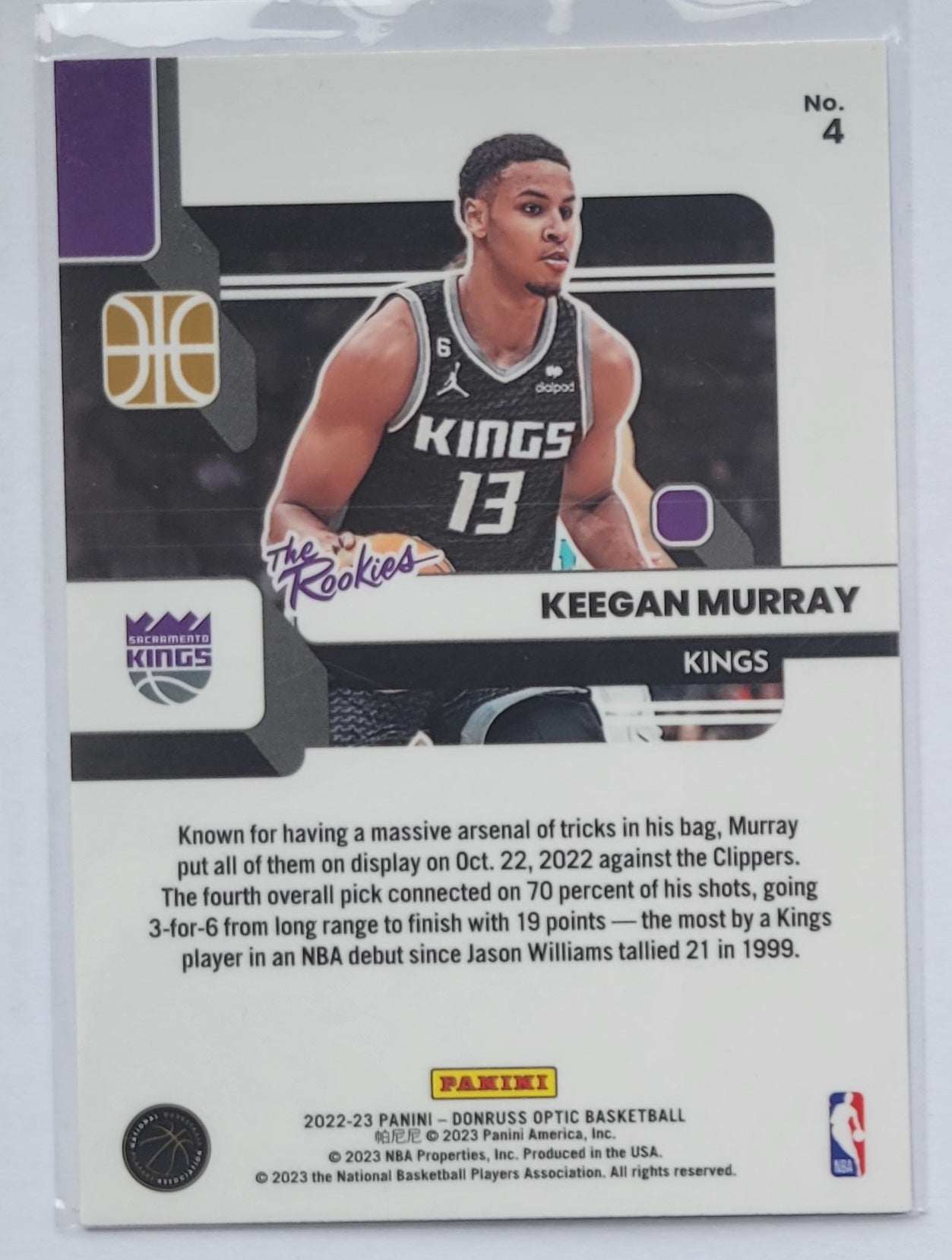 Keegan Murray - 2022-23 Donruss Optic The Rookies #4