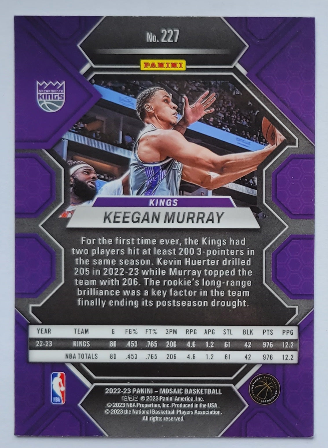 Keegan Murray - 2022-23 Panini Mosaic #227 RC