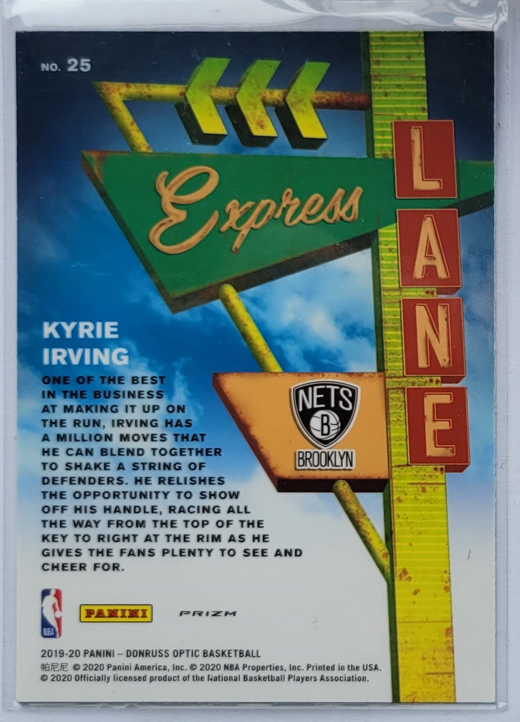 Kyrie Irving - 2019-20 Donruss Optic Express Lane Purple #25