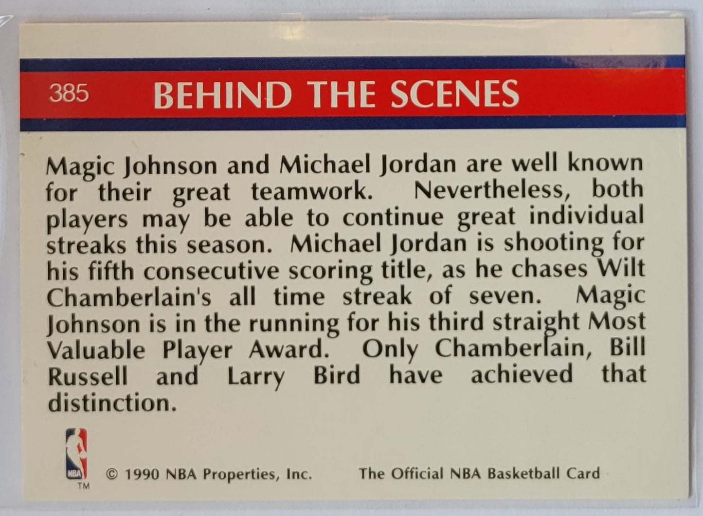 Magic Johnson / Michael Jordan - 1990-91 Hoops #385 Super Streaks - Stay In School