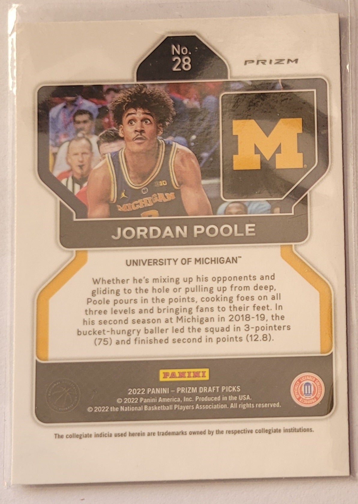 Jordan Poole - 2022-23 Panini Prizm Draft Picks Prizms Silver #28