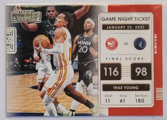 Trae Young - 2021-22 Panini Contenders Game Night Ticket #3