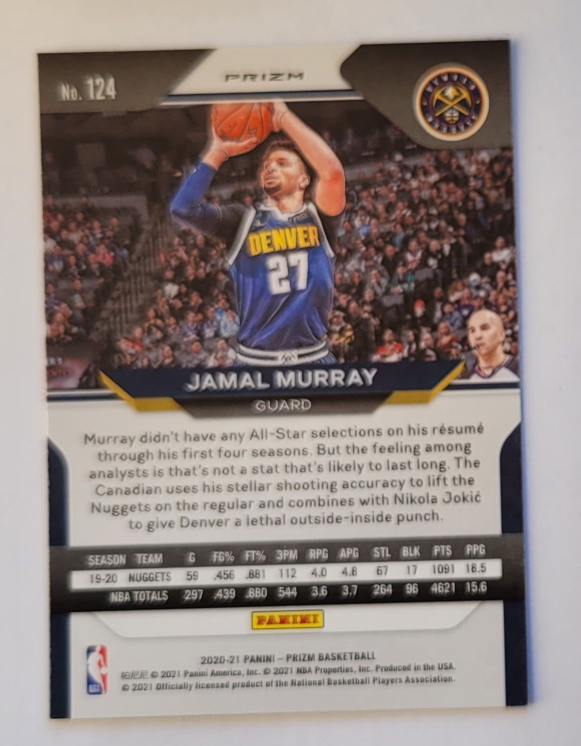 Jamal Murray - 2020-21 Panini Prizm Prizms Green #124