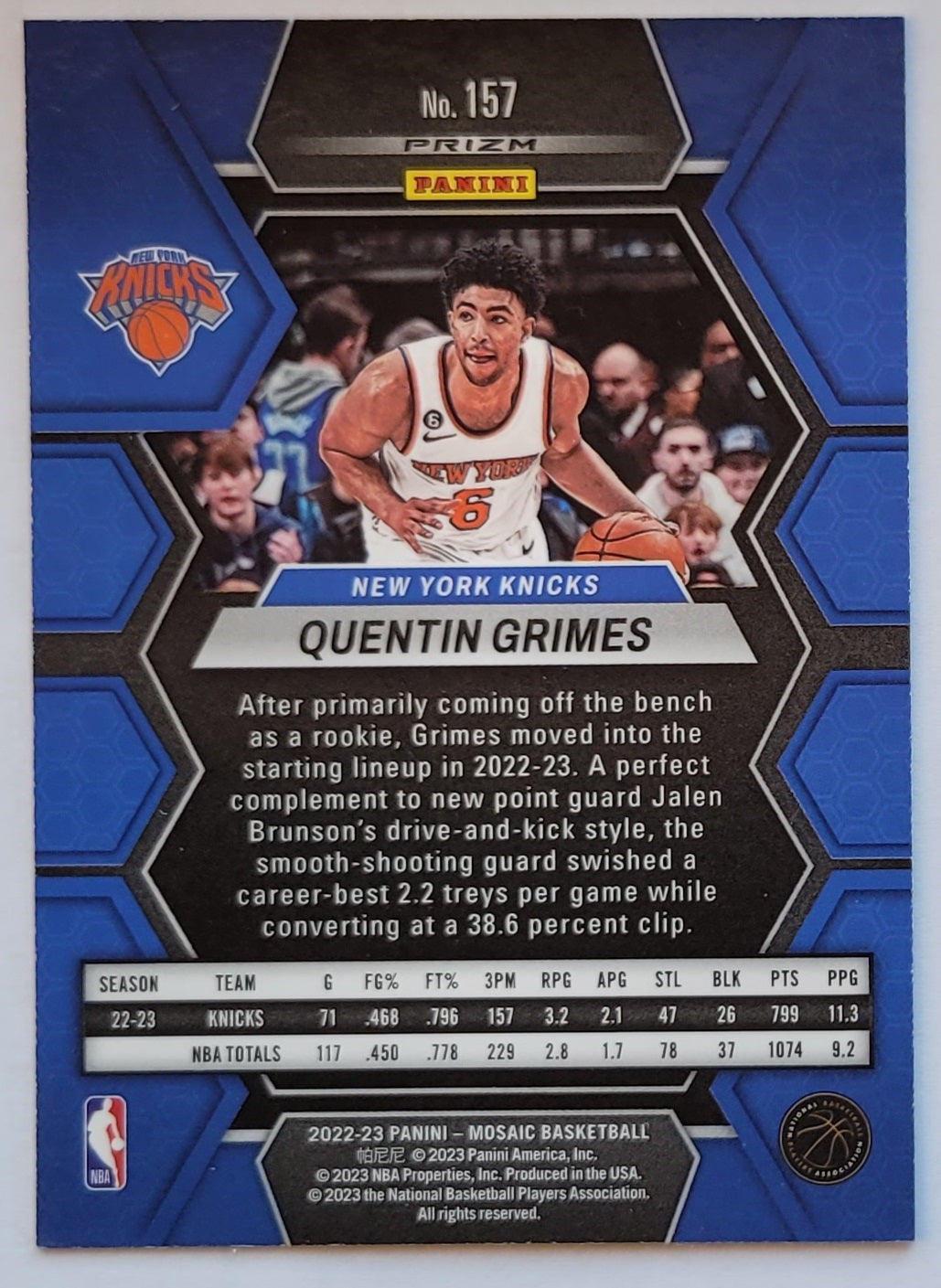 Quentin Grimes - 2022-23 Panini Mosaic Silver #157