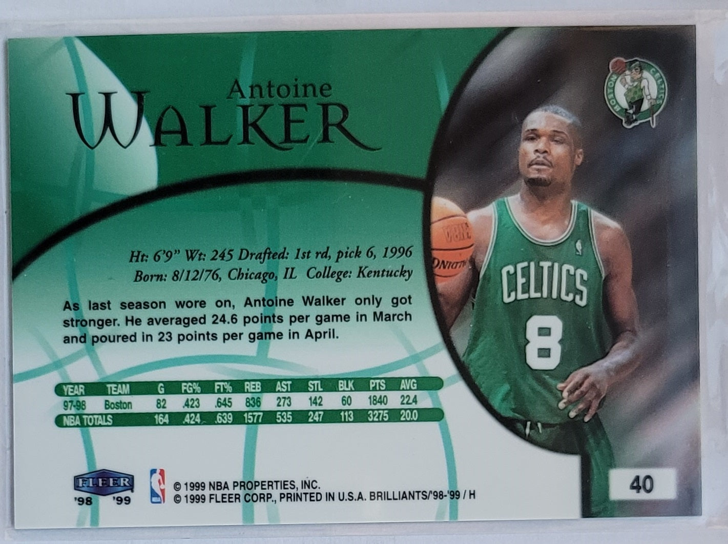 Antoine Walker - 1998-99 Fleer Brilliants #40