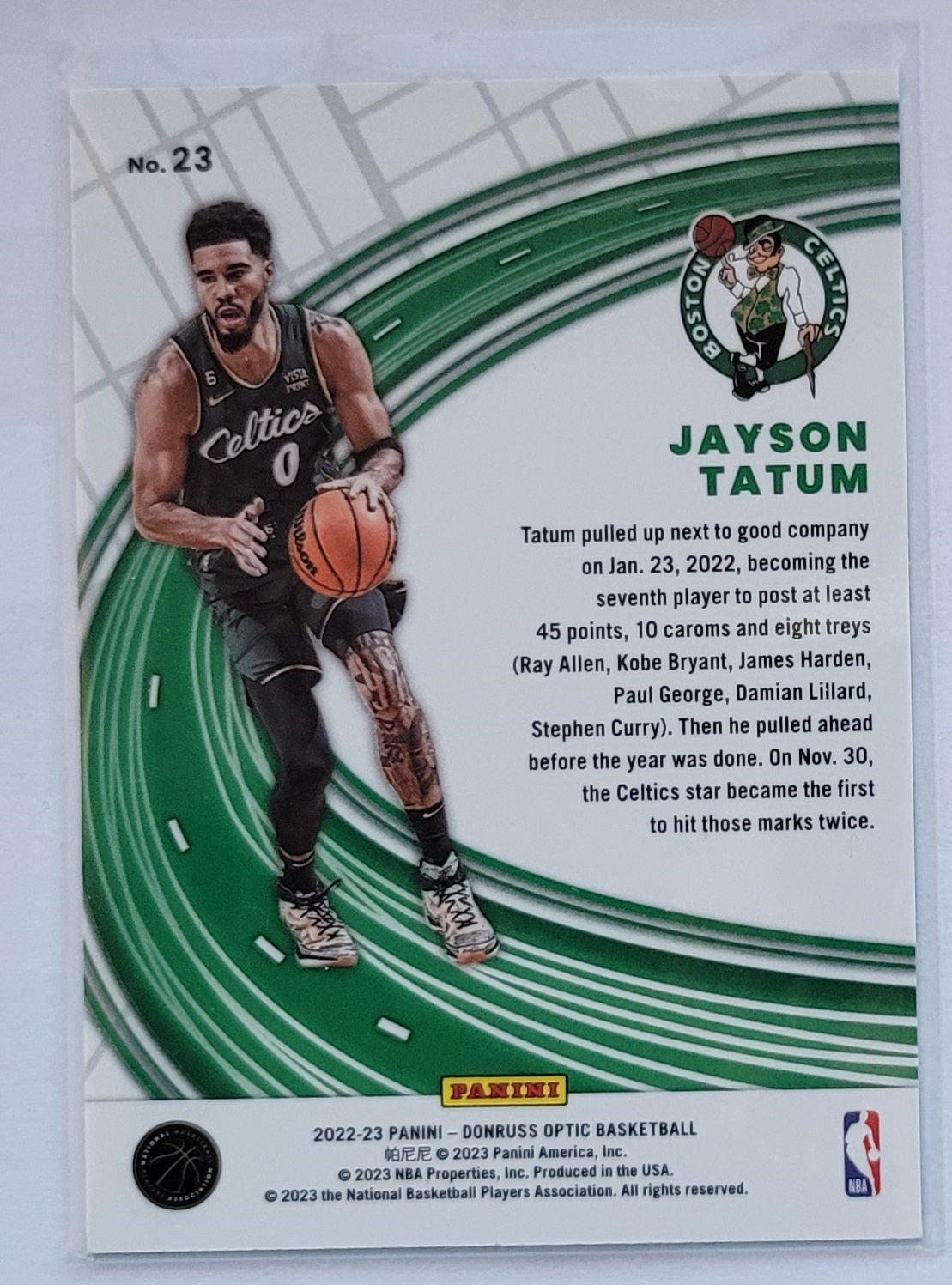 Jayson Tatum - 2022-23 Donruss Optic Express Lane #23