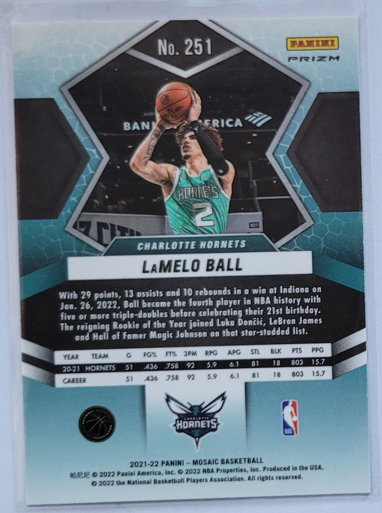 LaMelo Ball - 2021-22 Panini Mosaic Silver #251 NP