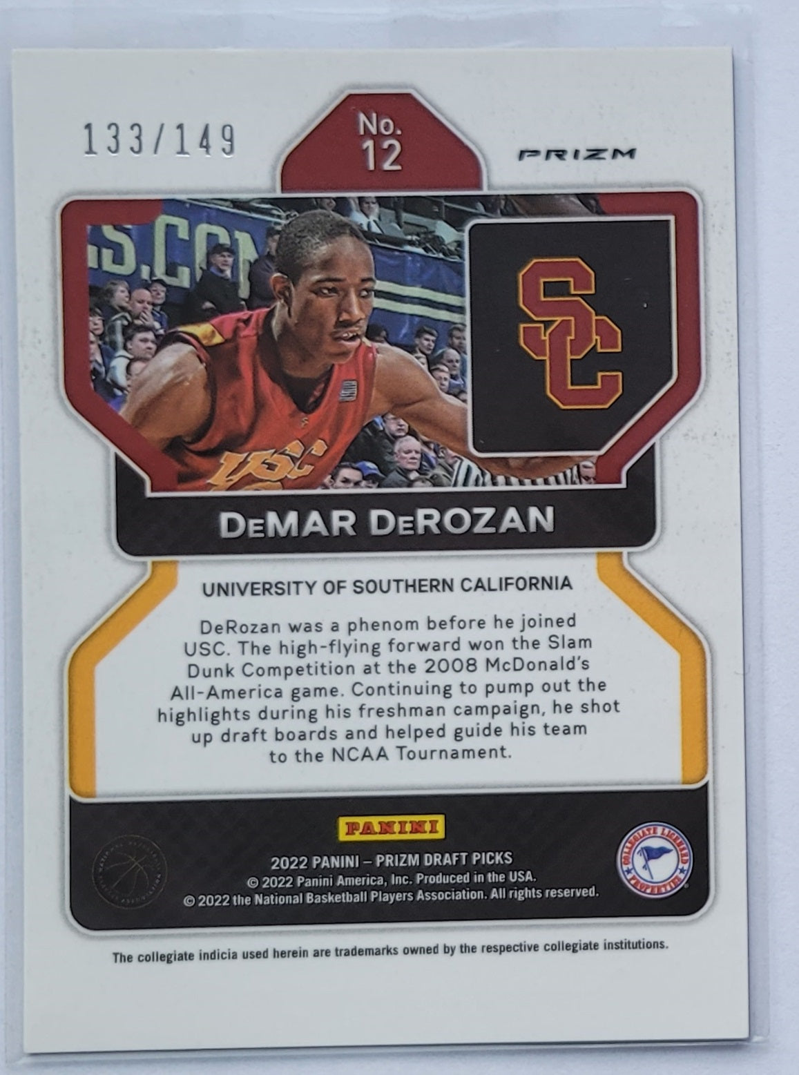 DeMar DeRozan - 2022-23 Panini Prizm Draft Picks Prizms Purple Ice #12 - 133/149