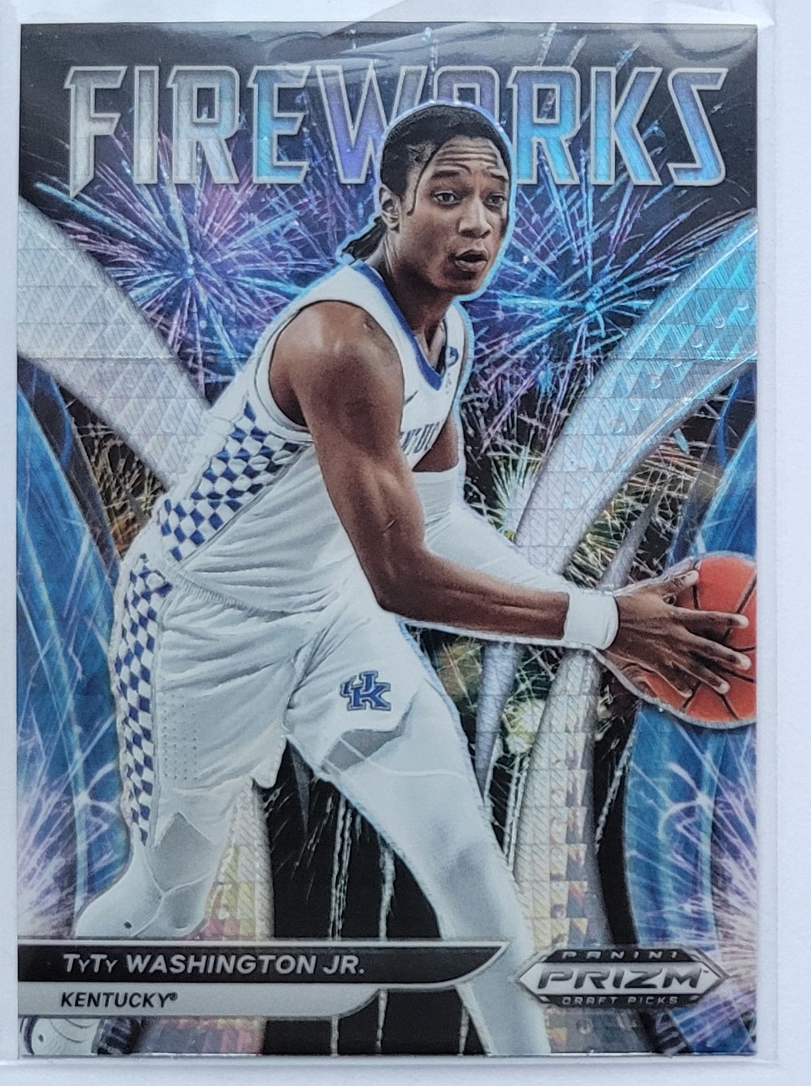 TyTy Washington Jr. - 2022-23 Panini Prizm Draft Picks Fireworks Prizms Hyper #FW-TY