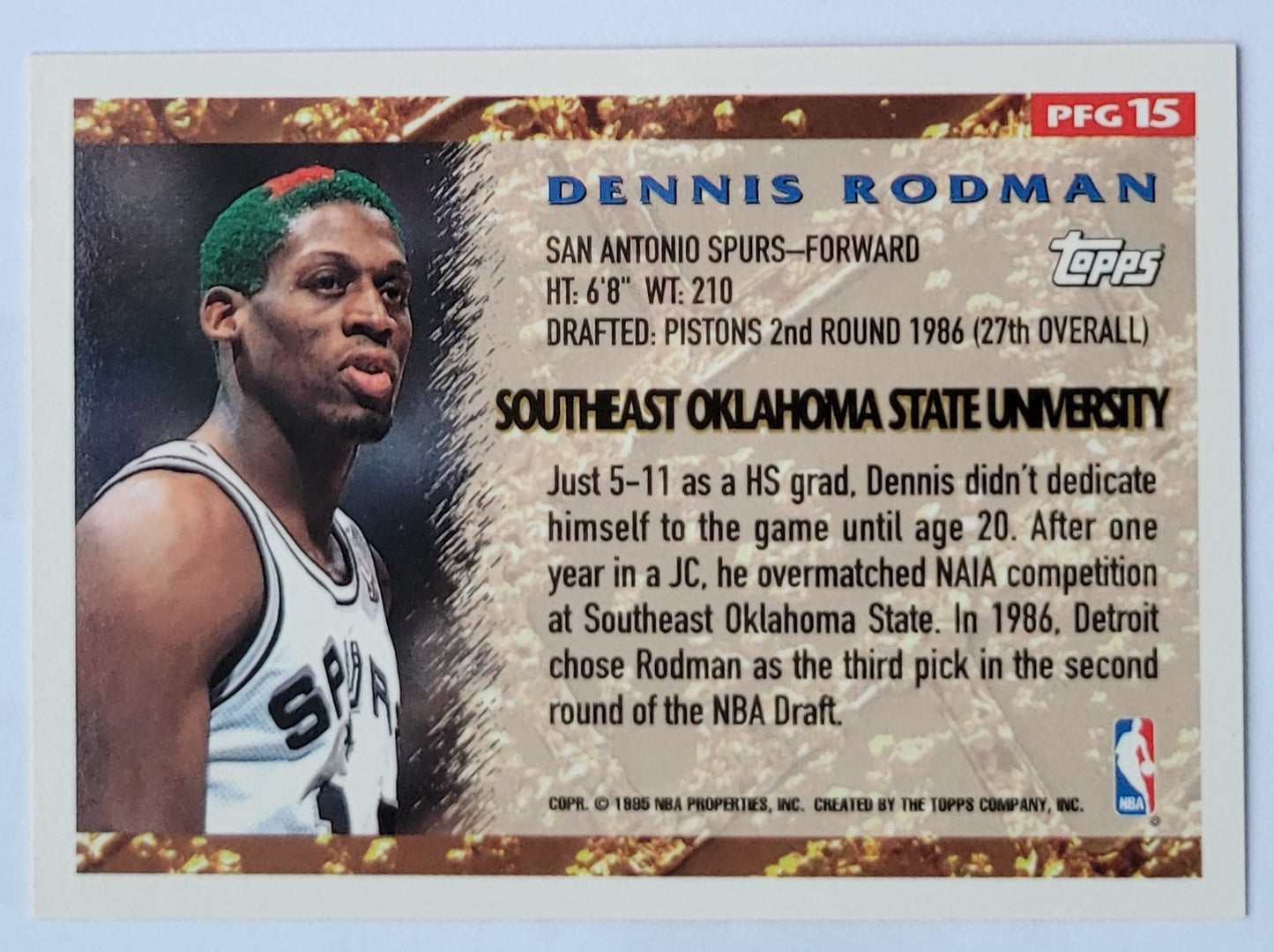 Dennis Rodman - 1995-96 Topps Pan For Gold #PFG15