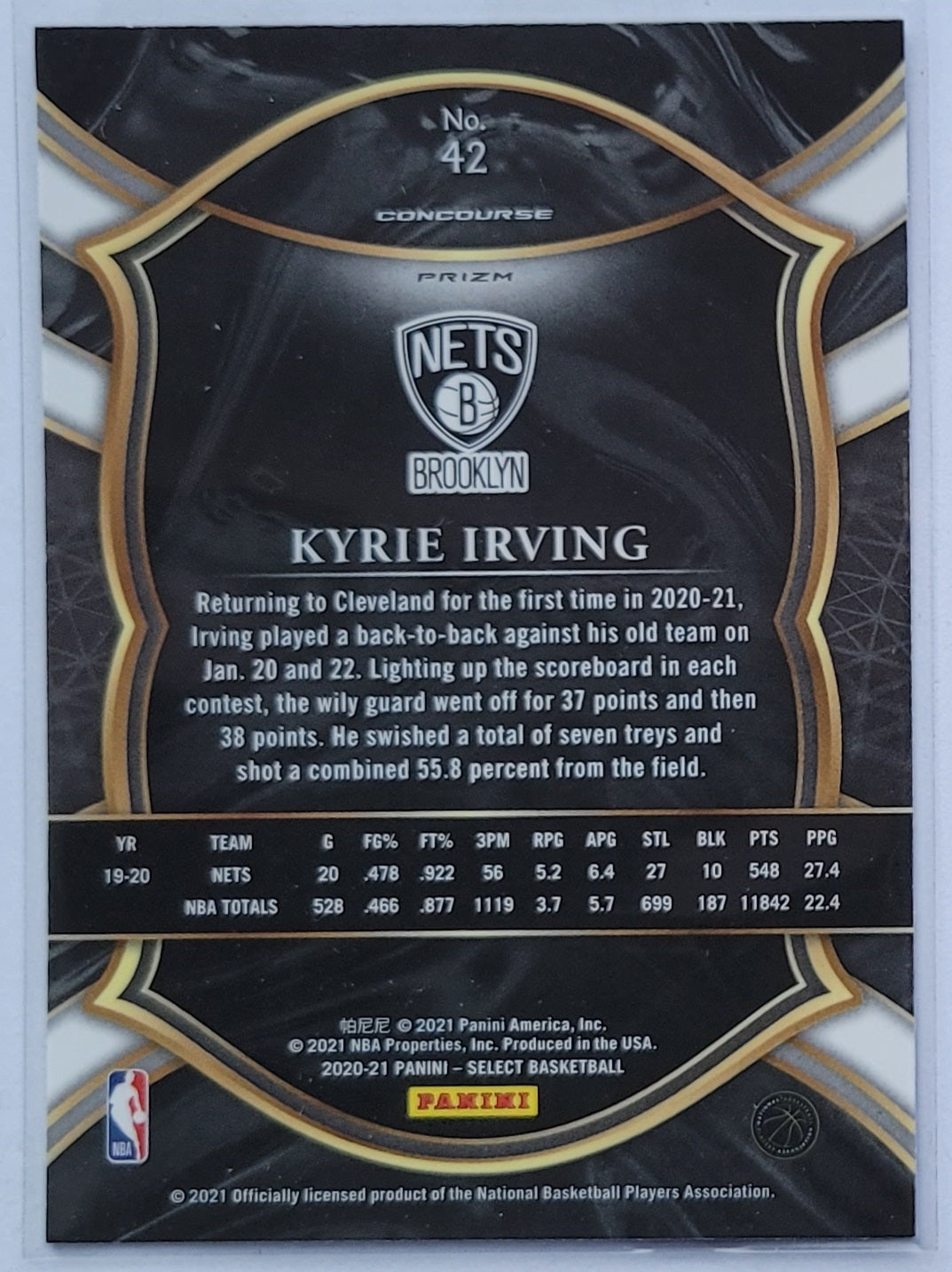 Kyrie Irving - 2020-21 Select Prizms Silver #42