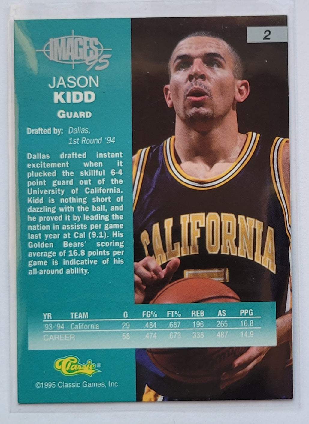 Jason Kidd - 1995 Images Four Sport #2