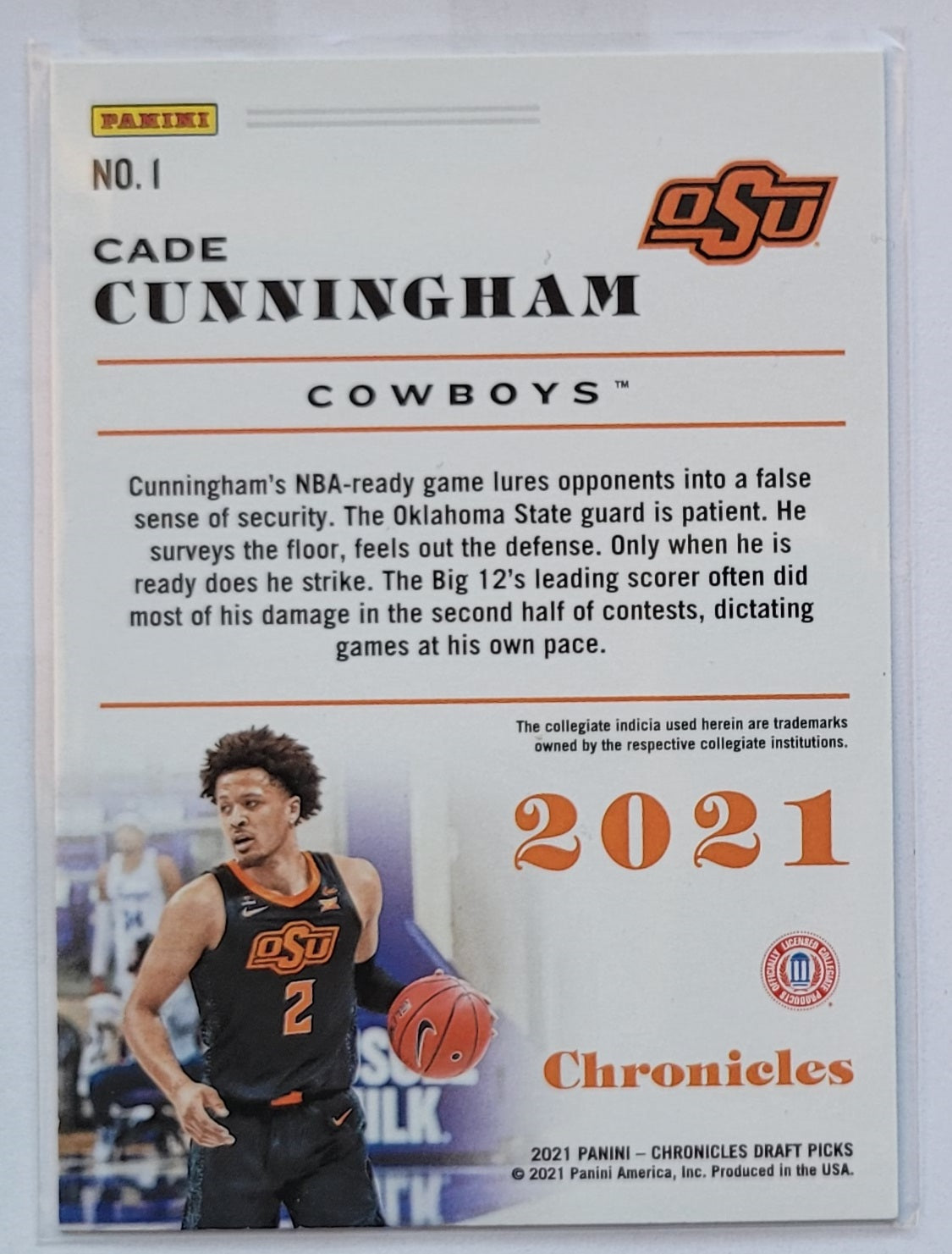 Cade Cunningham - 2021-22 Panini Chronicles Draft Picks #1 RC