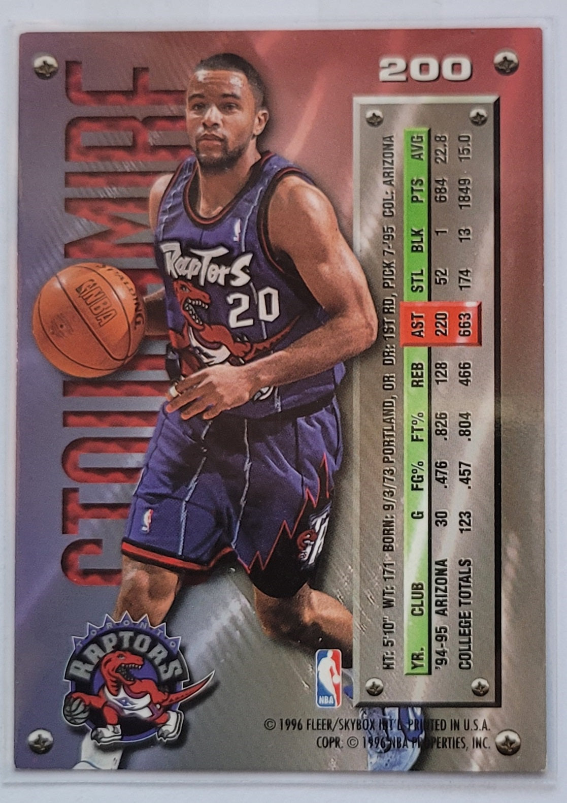 Damon Stoudamire - 1995-96 Metal #200 RC