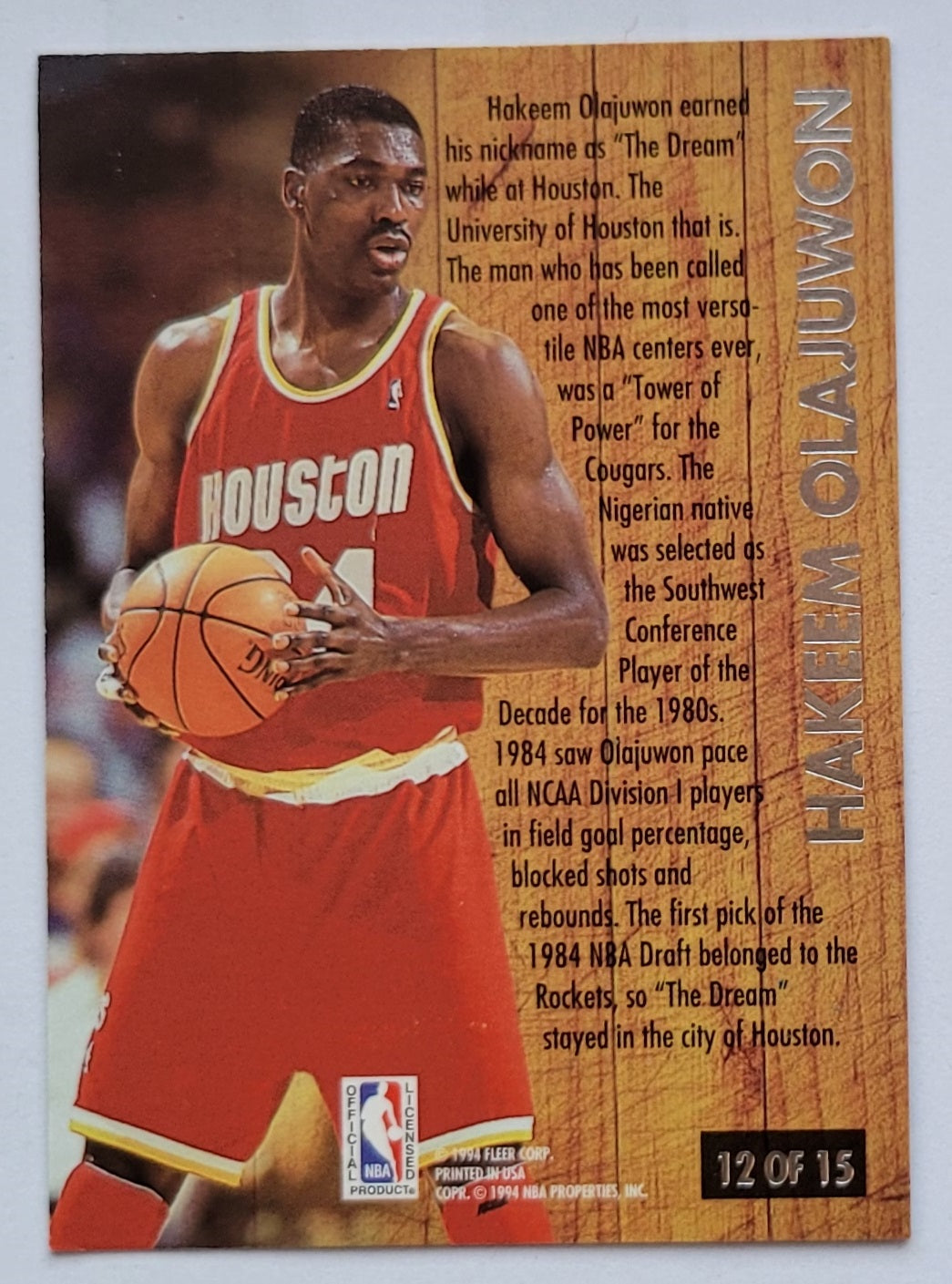 Hakeem Olajuwon - 1993-94 Ultra Famous Nicknames #12