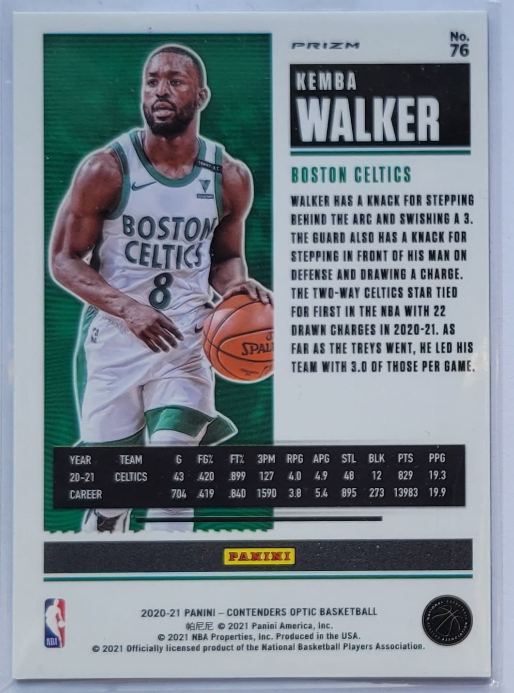 Kemba Walker - 2020-21 Panini Contenders Optic Silver #76