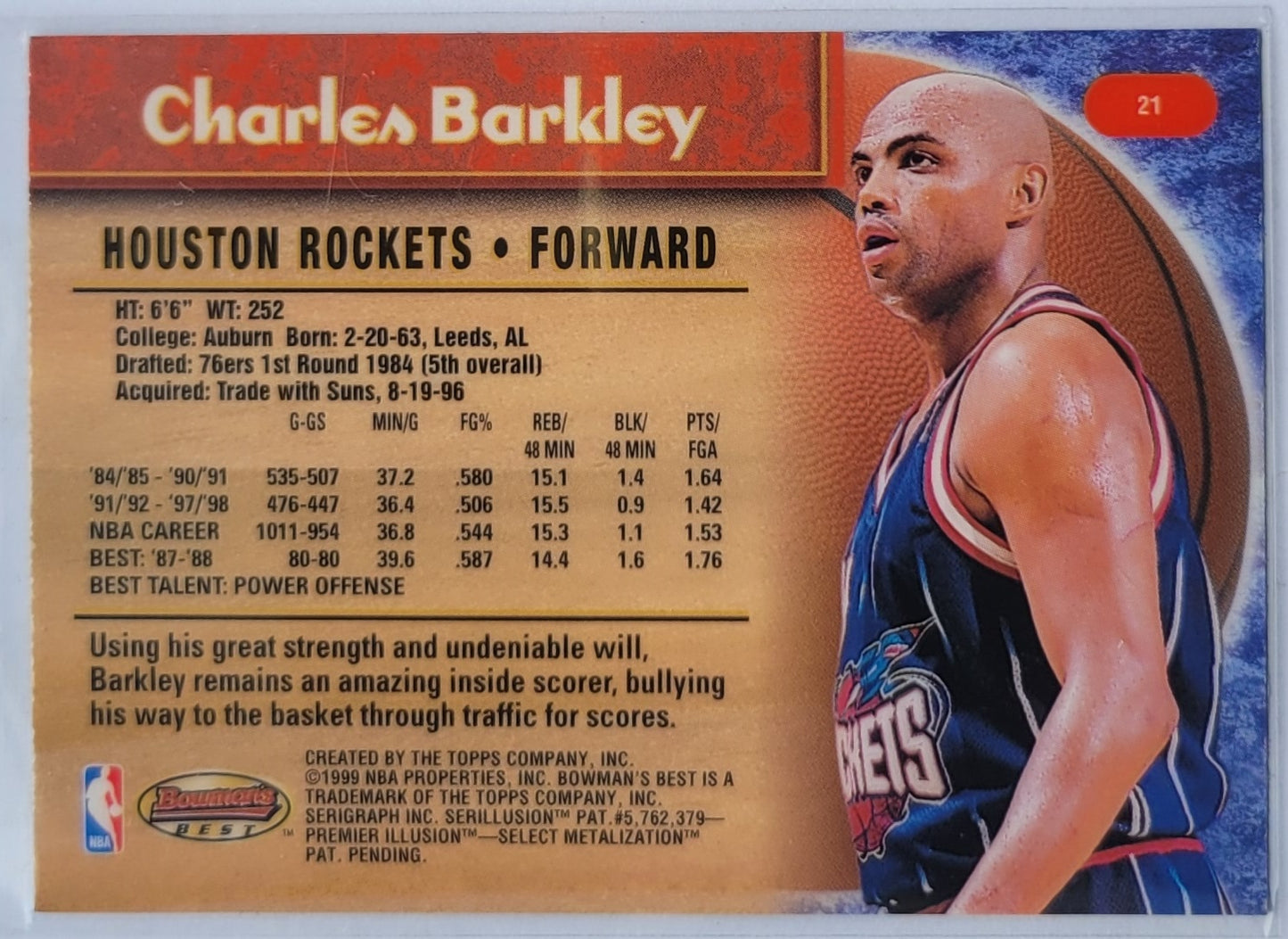 Charles Barkley - 1998-99 Bowman's Best #21