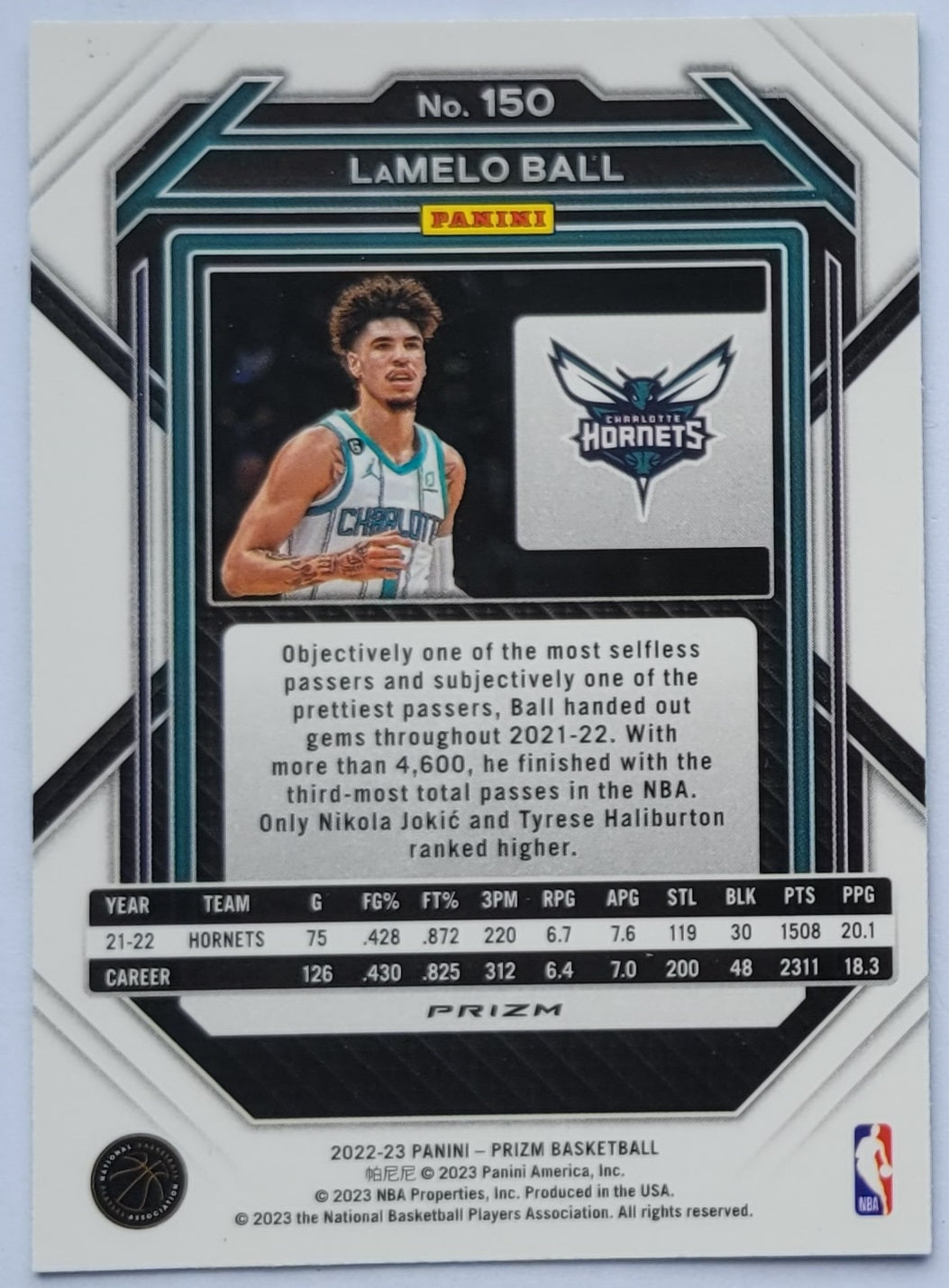 LaMelo Ball - 2022-23 Panini Prizm Prizms Green #150