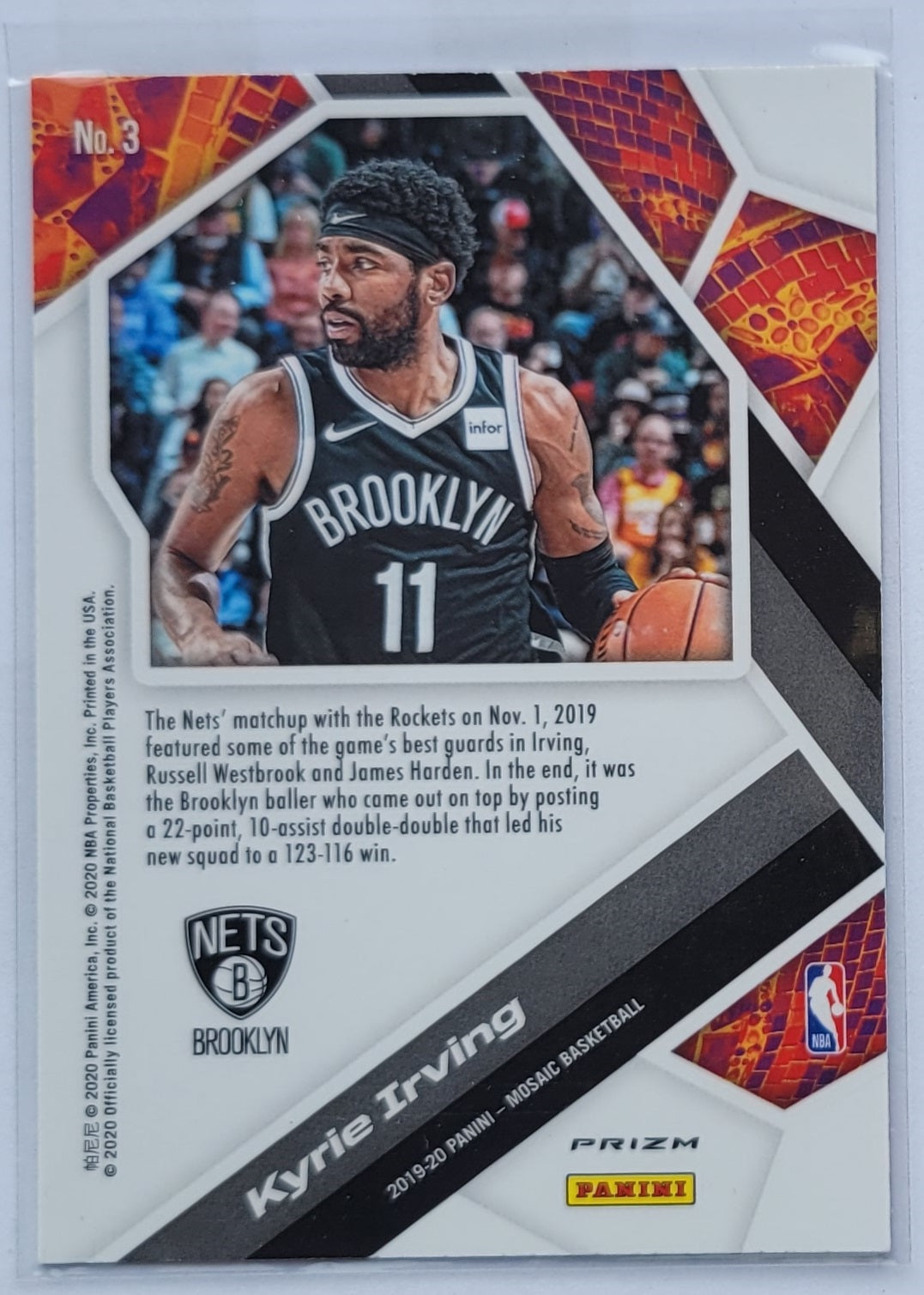 Kyrie Irving - 2019-20 Panini Mosaic Will to Win Mosaic Green #3