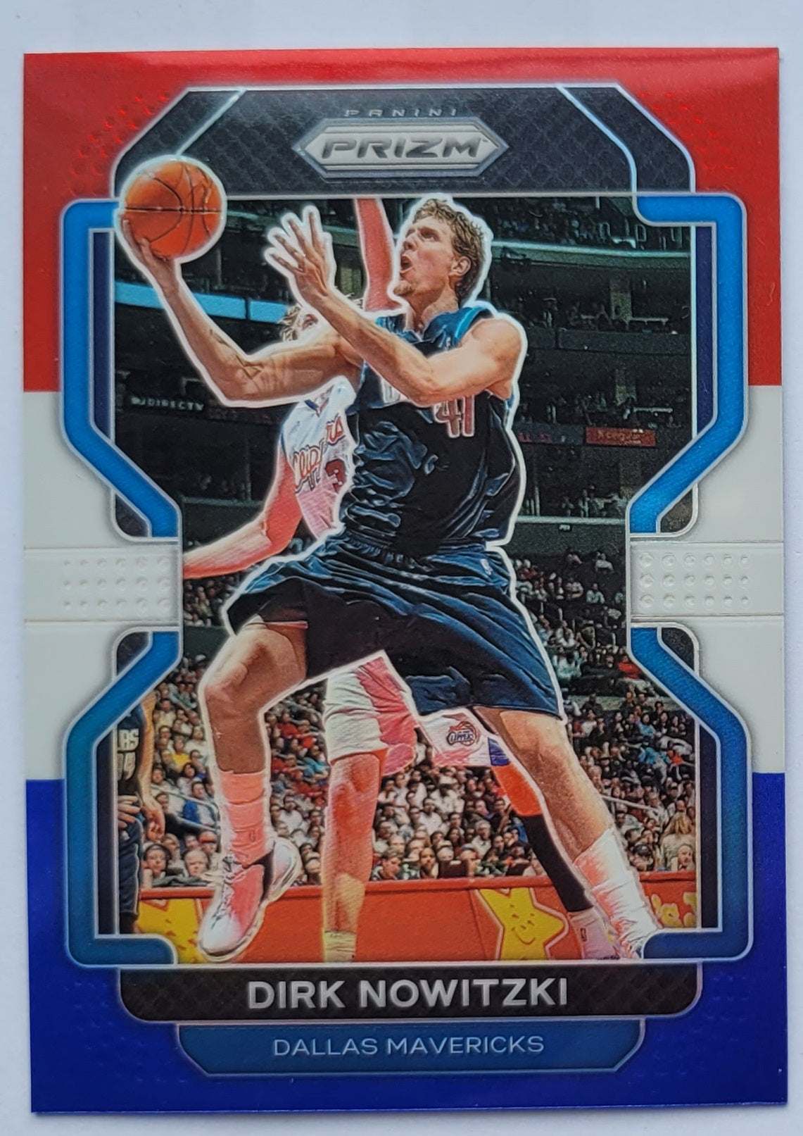 Dirk Nowitzki - 2021-22 Panini Prizm Prizms Red White and Blue #289