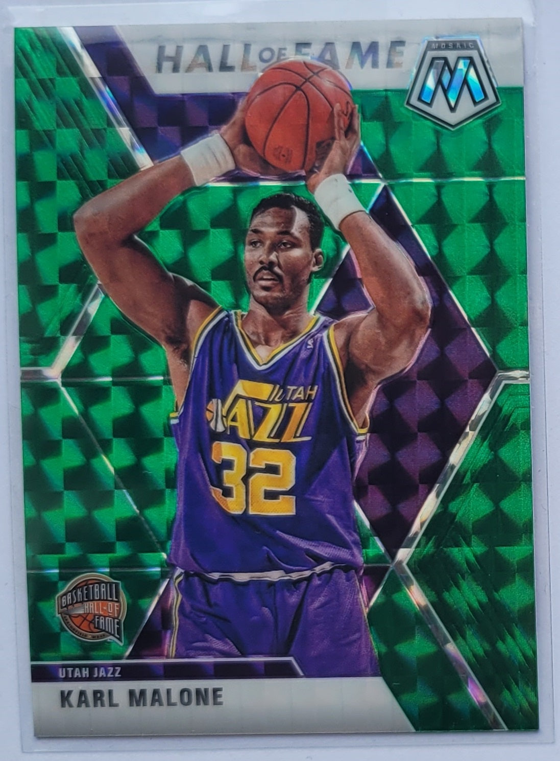 Karl Malone - 2019-20 Panini Mosaic Mosaic Green #284 HOF