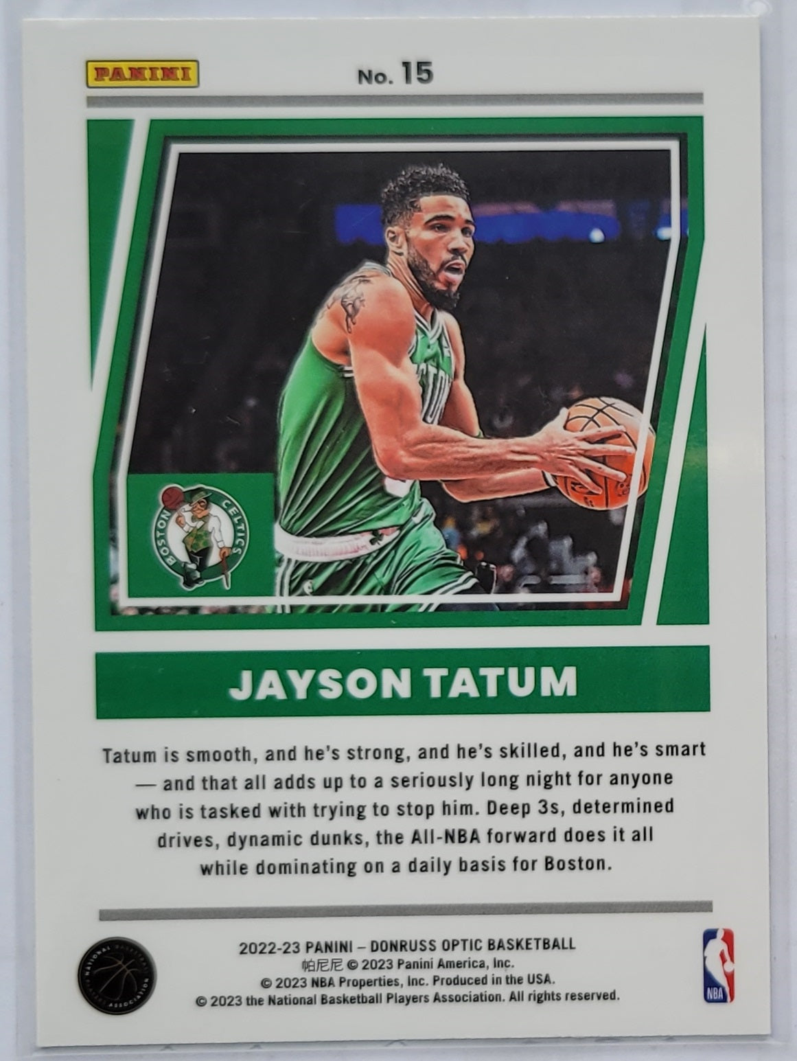 Jayson Tatum - 2022-23 Donruss Optic Elite Dominators #15