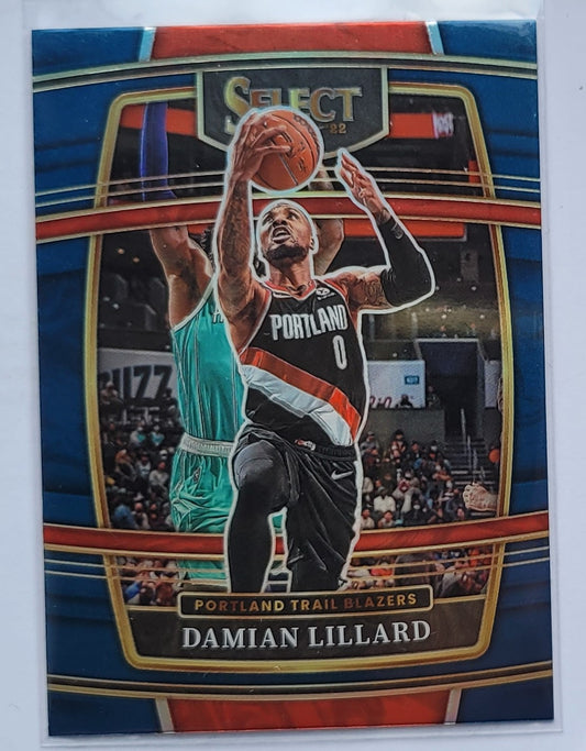 Damian Lillard - 2021-22 Select Prizms Blue #3