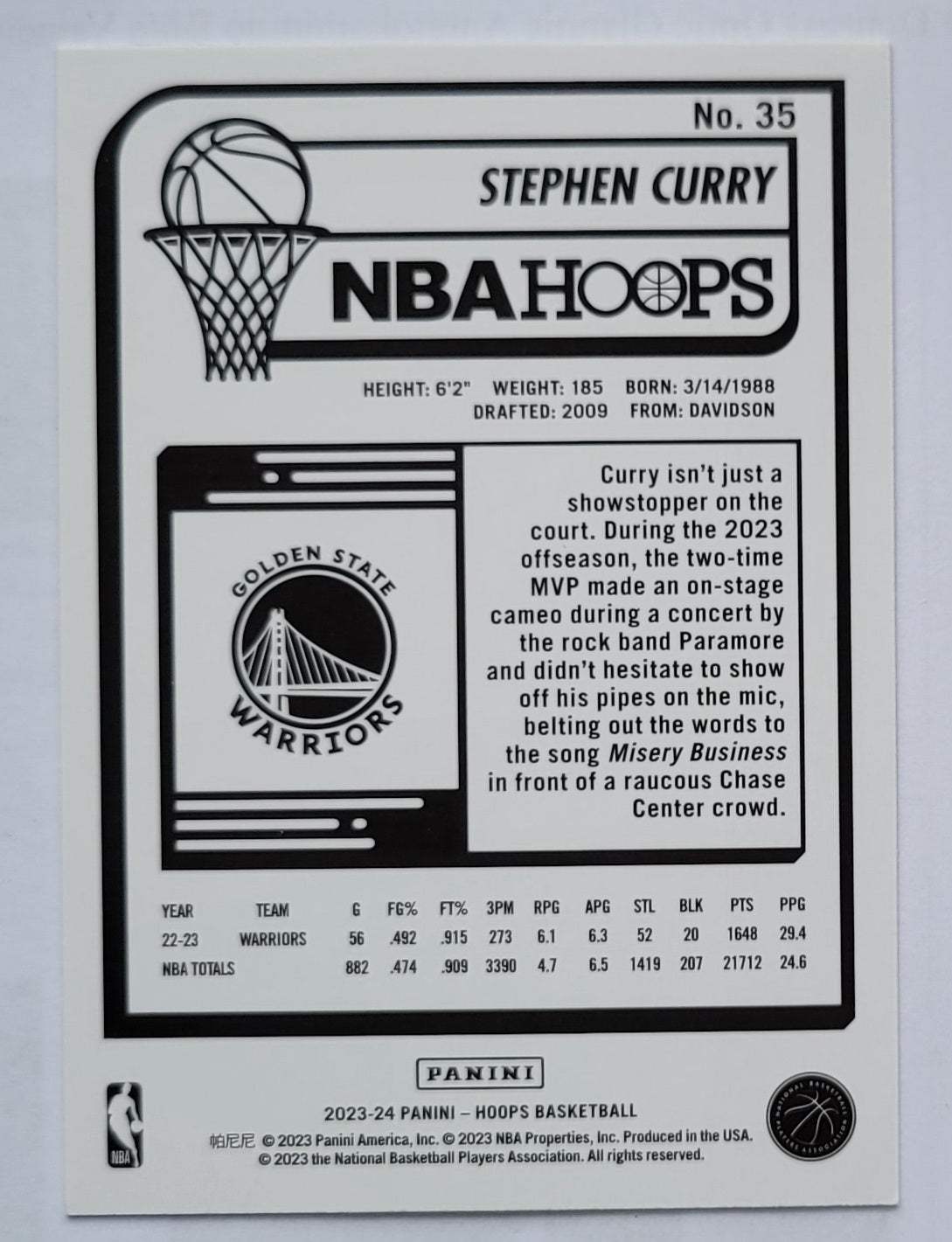 Stephen Curry - 2023-24 Hoops #35