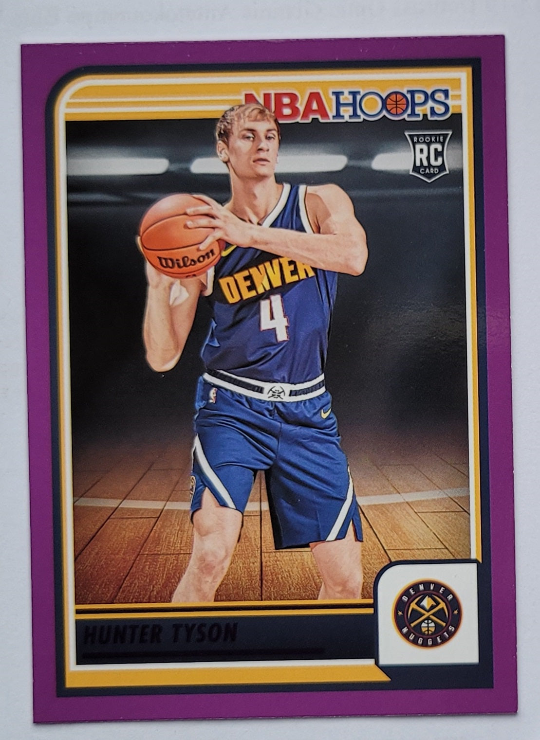 Hunter Tyson - 2023-24 Hoops Purple #259 RC