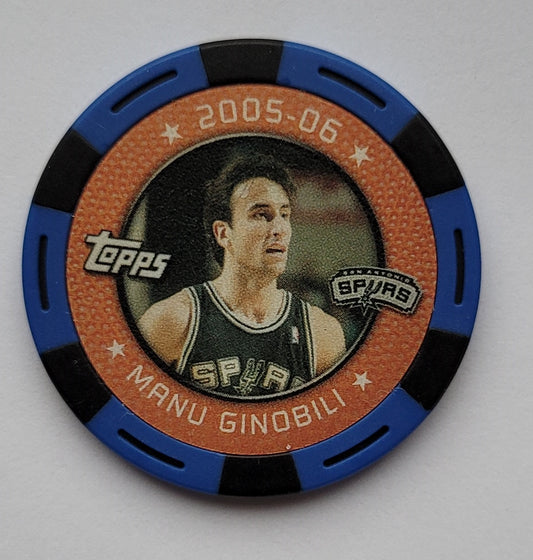 Manu Ginobili - 2005-06 Topps NBA Collector Chips Blue #21
