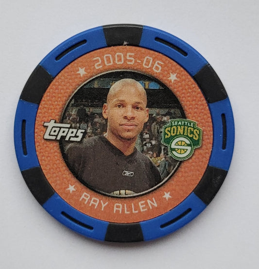 Ray Allen - 2005-06 Topps NBA Collector Chips Blue #22