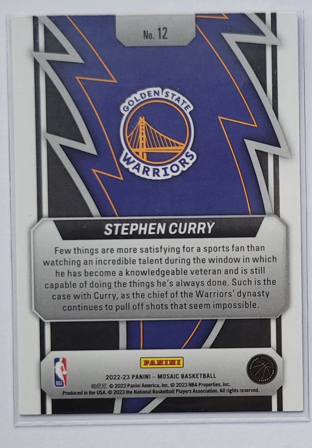 Stephen Curry - 2022-23 Panini Mosaic Thunder Road #12