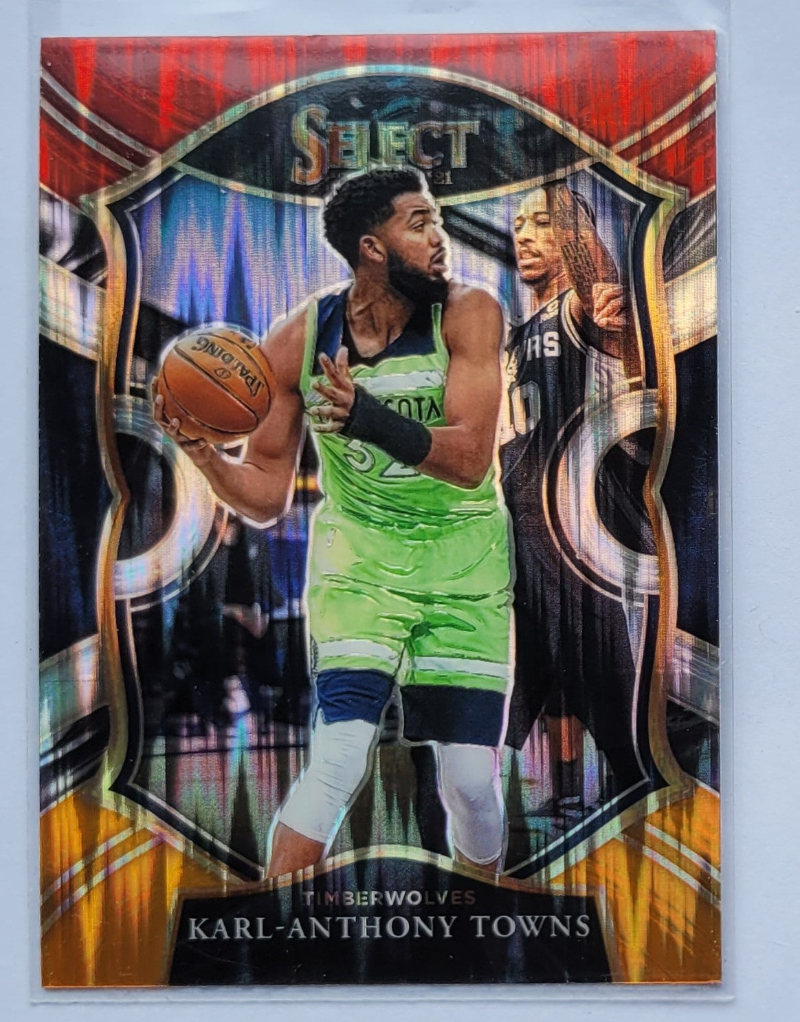 Karl-Anthony Towns - 2020-21 Select Prizms Red White Orange Flash #36