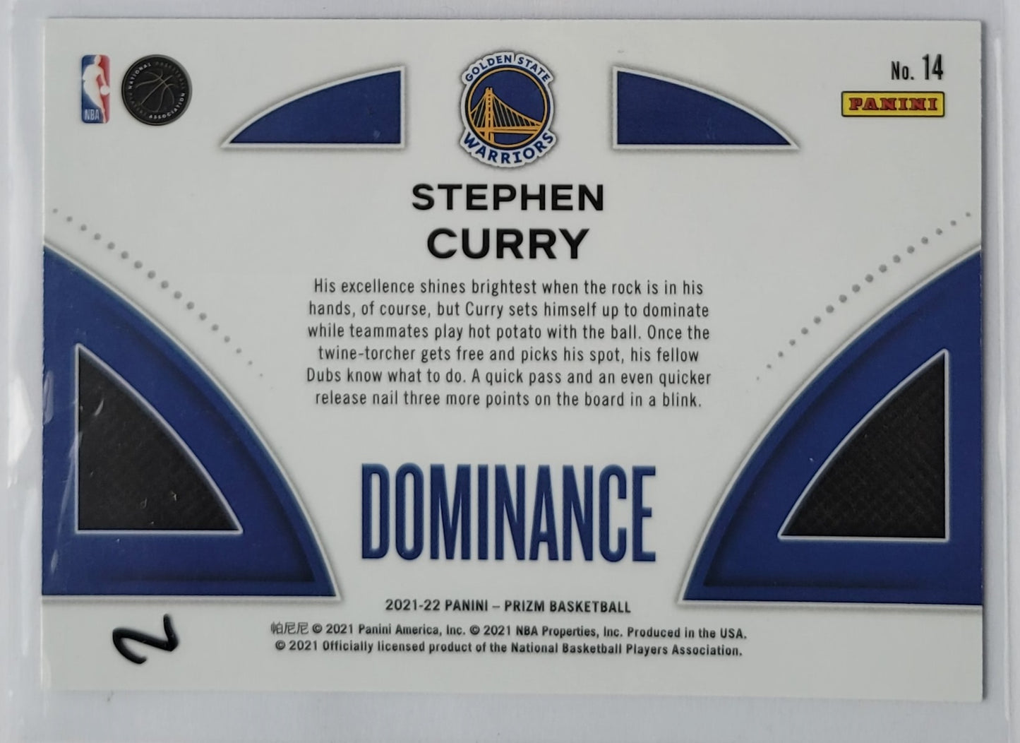 Stephen Curry - 2021-22 Panini Prizm Dominance #14