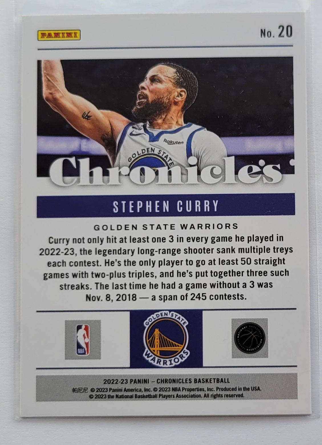 Stephen Curry - 2022-23 Panini Chronicles Pink #20