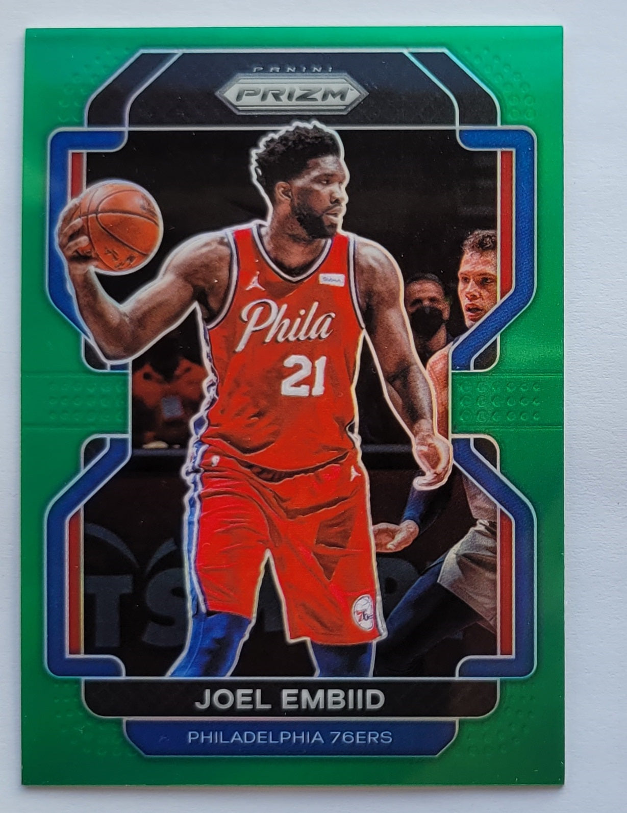 Joel Embiid - 2021-22 Panini Prizm Prizms Green #176