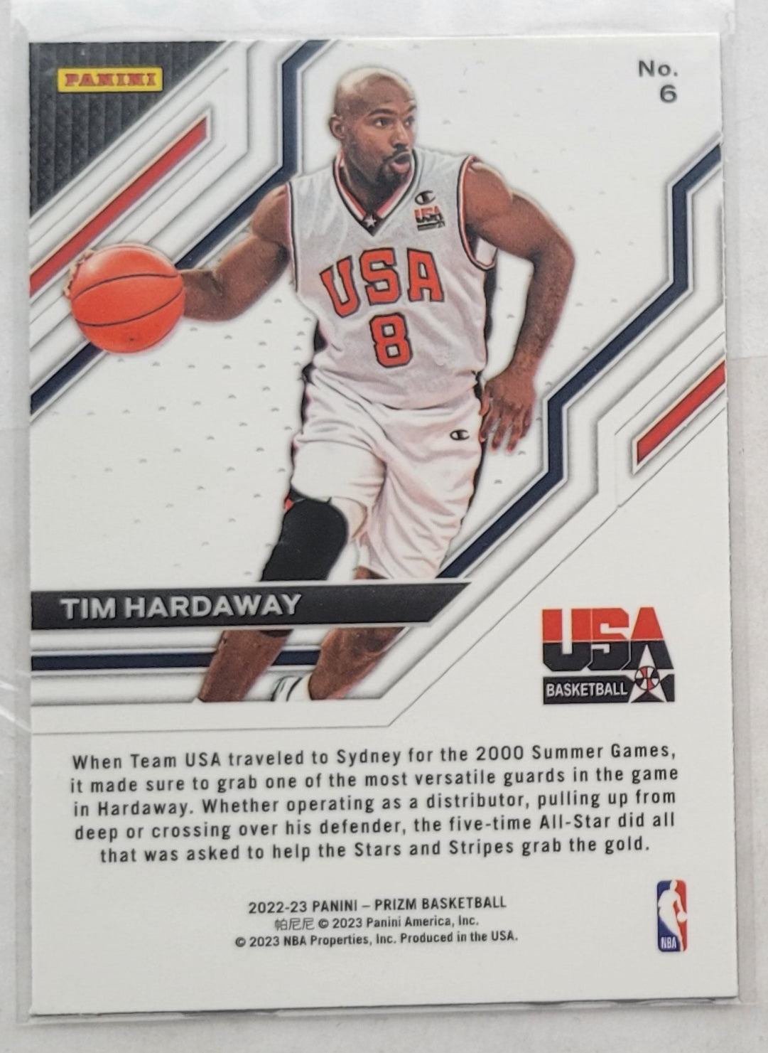 Tim Hardaway - 2022-23 Panini Prizm USA Basketball #6