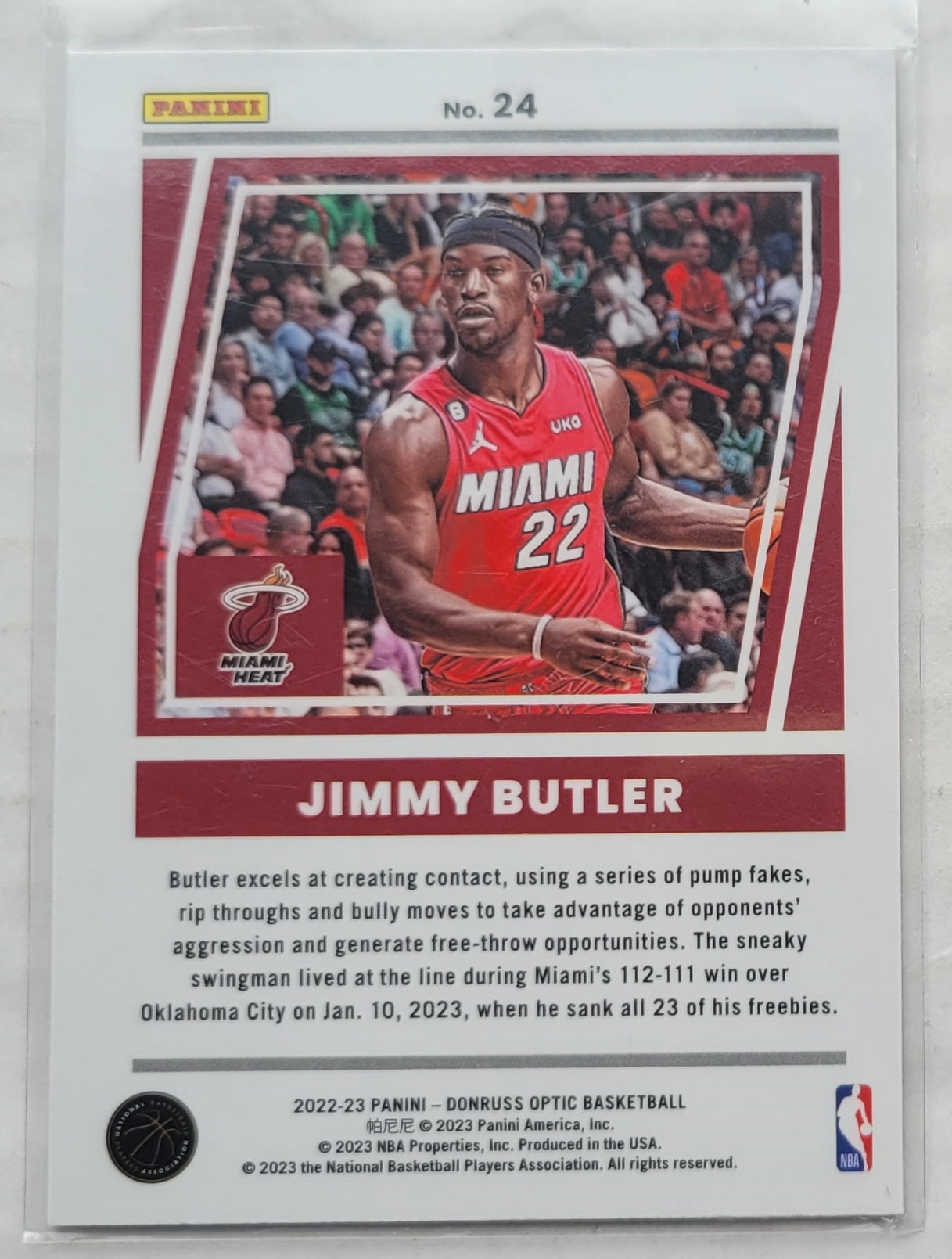 Jimmy Butler - 2022-23 Donruss Optic Elite Dominators #24