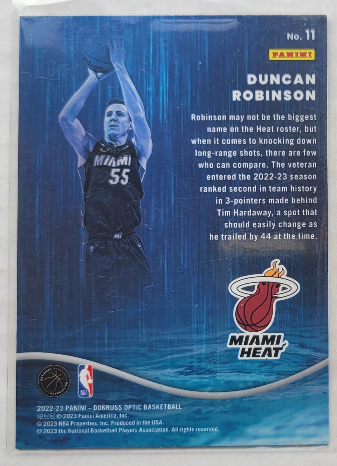 Duncan Robinson - 2022-23 Donruss Optic Raining 3s #11