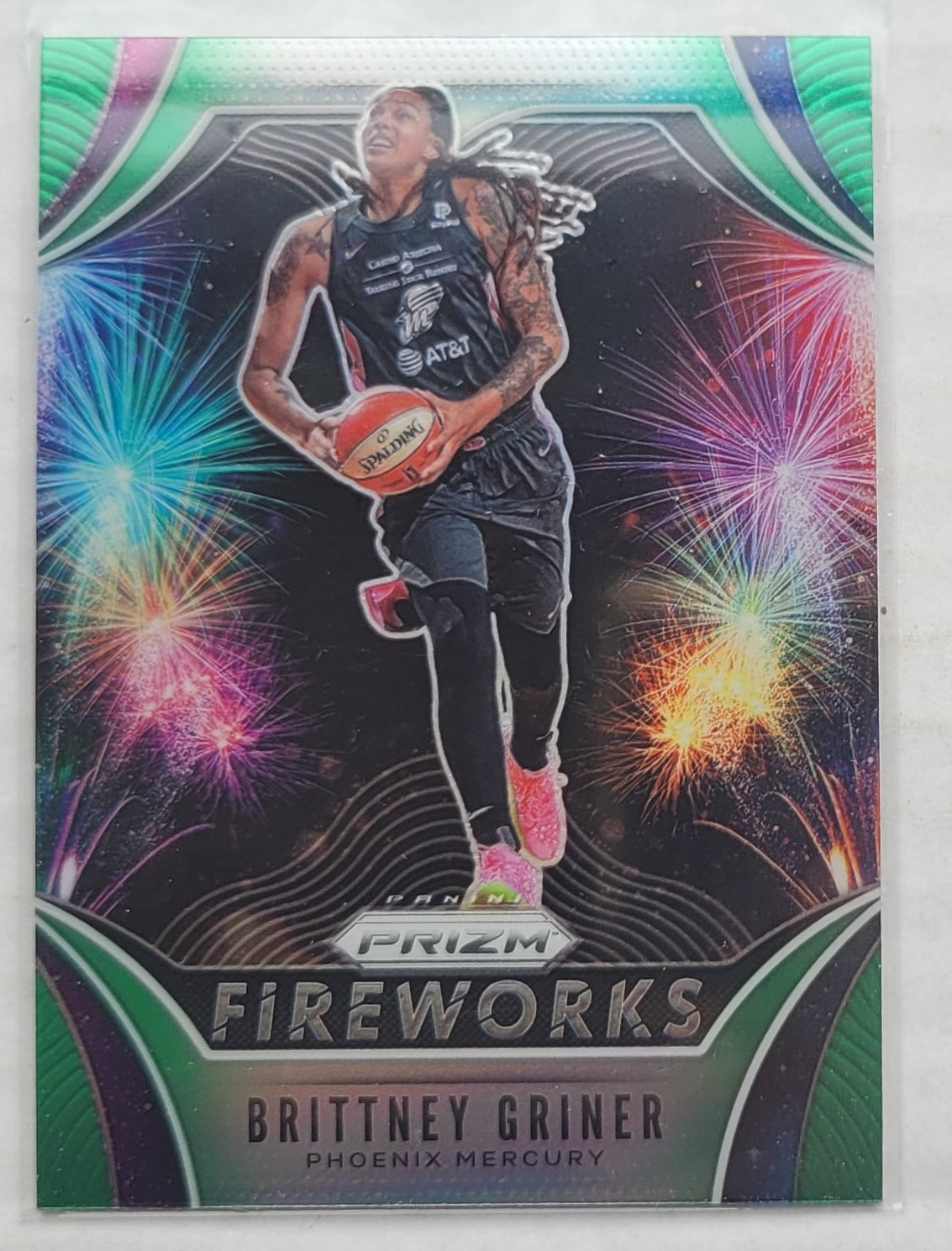 Brittney Griner - 2020 Panini Prizm WNBA Fireworks Prizms Green #18